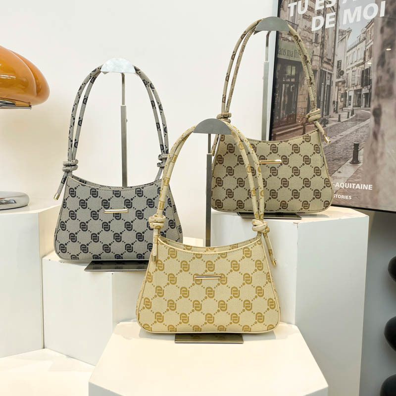 2025 nuevo nicho de verano diseño de letras metálicas retro viejas flores bolsos de hombro bolsos de mujer