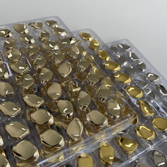 Yisen ESSTUDIO Asymmetric Smooth Surface Metal Button for Women's Knit Shirt Sweater, French Style