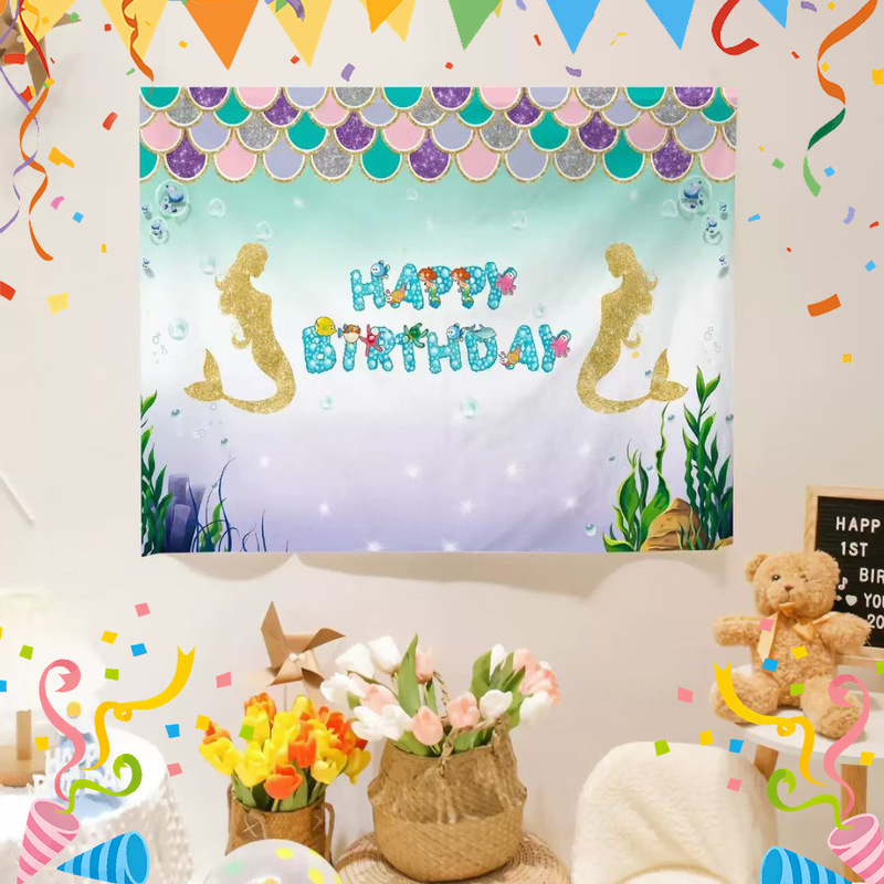 Colorful birthday backdrop in ins style, baby birthday party decoration, photo props, venue atmosphere decoration supplies Colorful birthday backdrop in ins style, baby birthday party decoration, photo props, venue atmosphere decoration supplies