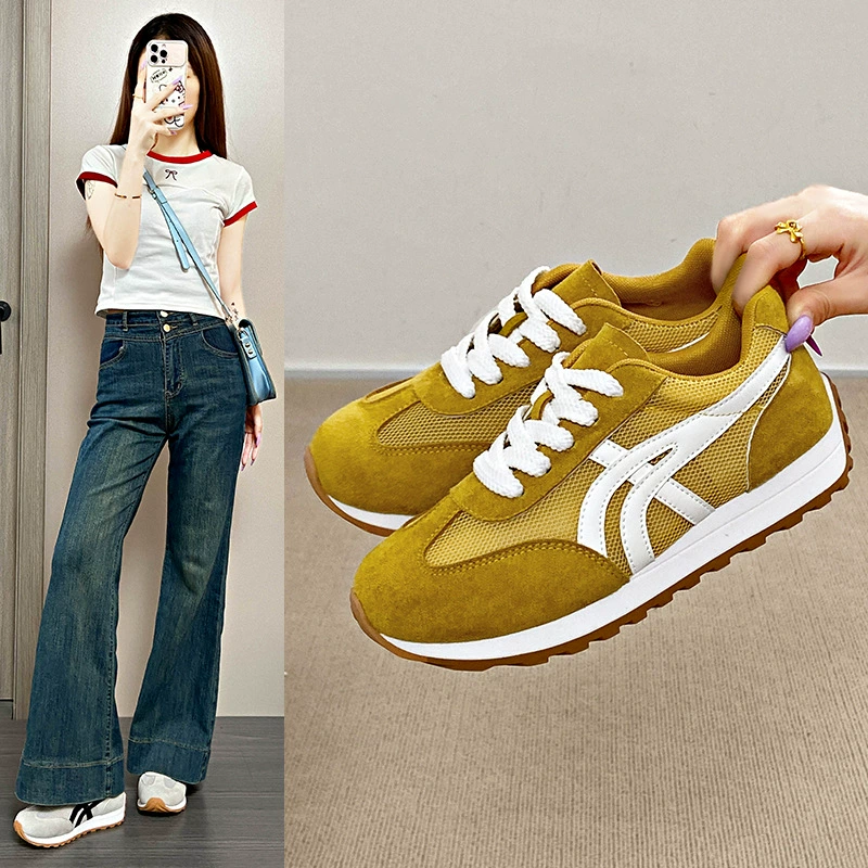 Ретро кроссовки Agande для женщин, модные весенне-летние 2025, суперпопулярные дышащие сетчатые повседневные спортивные кроссовки