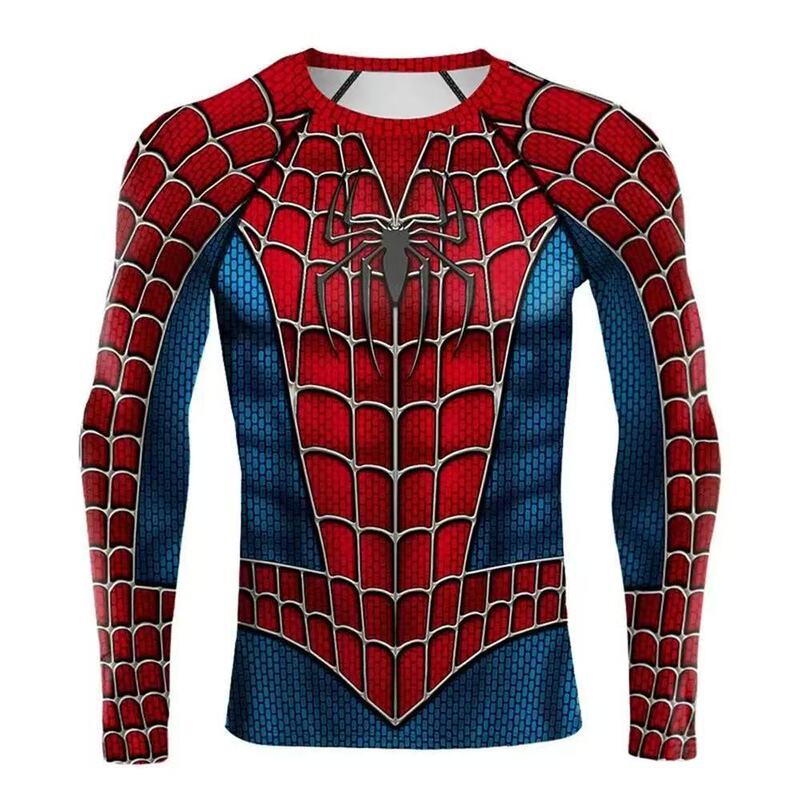 New Long-Sleeve Men's Sports T-Shirt with 3D Digital Print for Running and Jogging, European and American Cross-Border Trade New Long-Sleeve Men's Sports T-Shirt with 3D Digital Print for Running and Jogging, European and American Cross-Border Trade