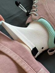 ins百搭立體耳朵小熊短襪日系簡約可愛小清新黑白網眼透氣低幫襪