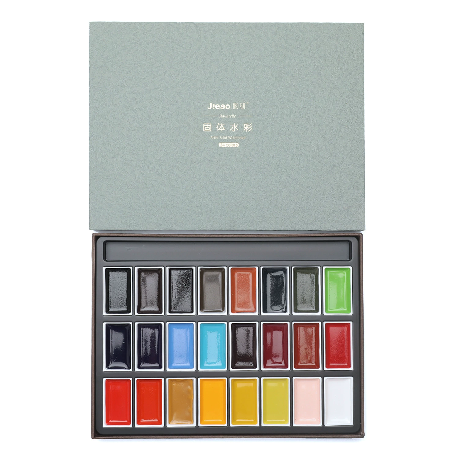 彩研 Pigment art watercolour, ручная гуащ для начинающих для учеников начальной школы, 48 цветов