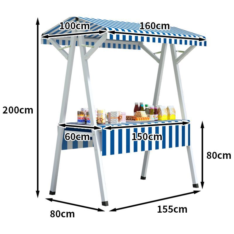 1.6 플러스 휠(테이블보 포함) - 스트라이프 블루