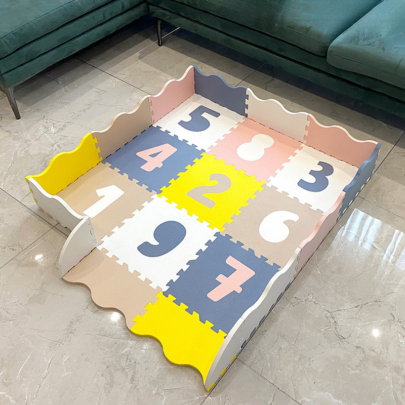 Baby Cartoon Digital Puzzle Floor Mat Children's Crawling Mat Home Crawling Mat Bedroom Living Room Baby Splicing Floor Mat