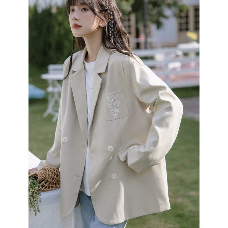 Женский блейзер с плечевыми вставками, весна-осень 2025, новый стиль Гонконга, элитный маленький костюмный топ для миниатюрных размеров