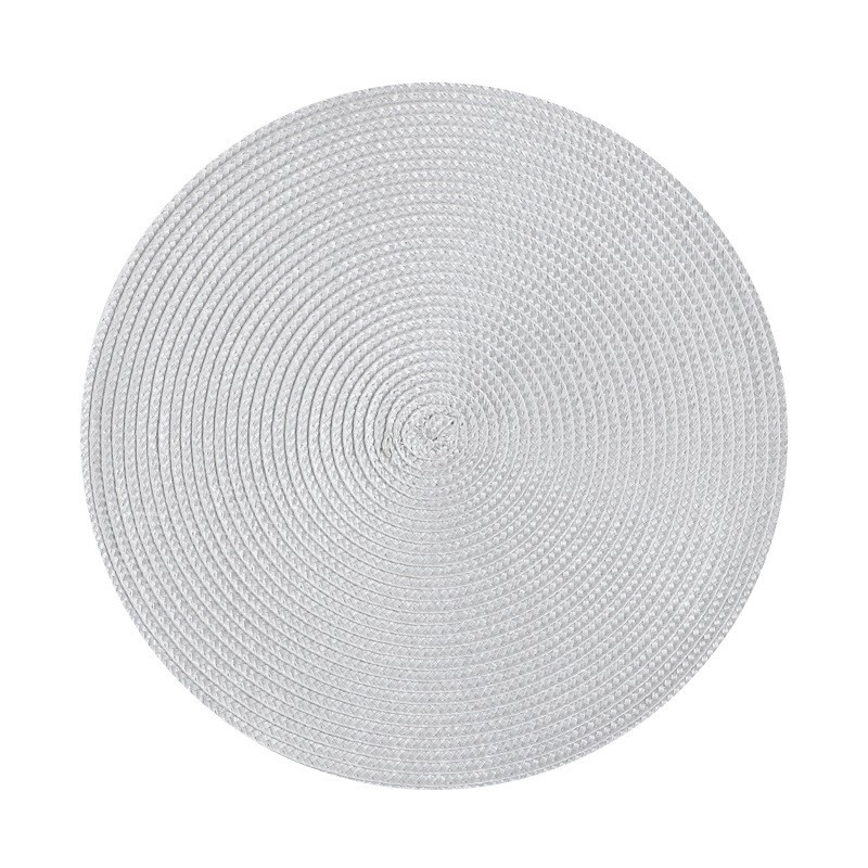 Mantel individual tejido de PP de color sólido, redondo, Simple, a prueba de aceite, fuente de aislamiento, fábrica, soporte transfronterizo, dropshipping  
 Cocina diaria