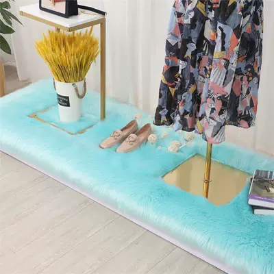 Computer Desk, Wool Mat, Kang Mat, Wool pad - customized-contact-customer-service-light-blue-long-hair-thickened
