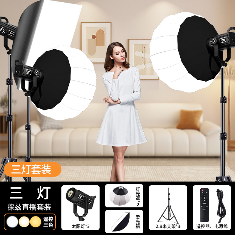 Luz de relleno en vivo ancla especial fotografía luz belleza LED luz solar estudio en vivo siempre brillante luz de iluminación esférica