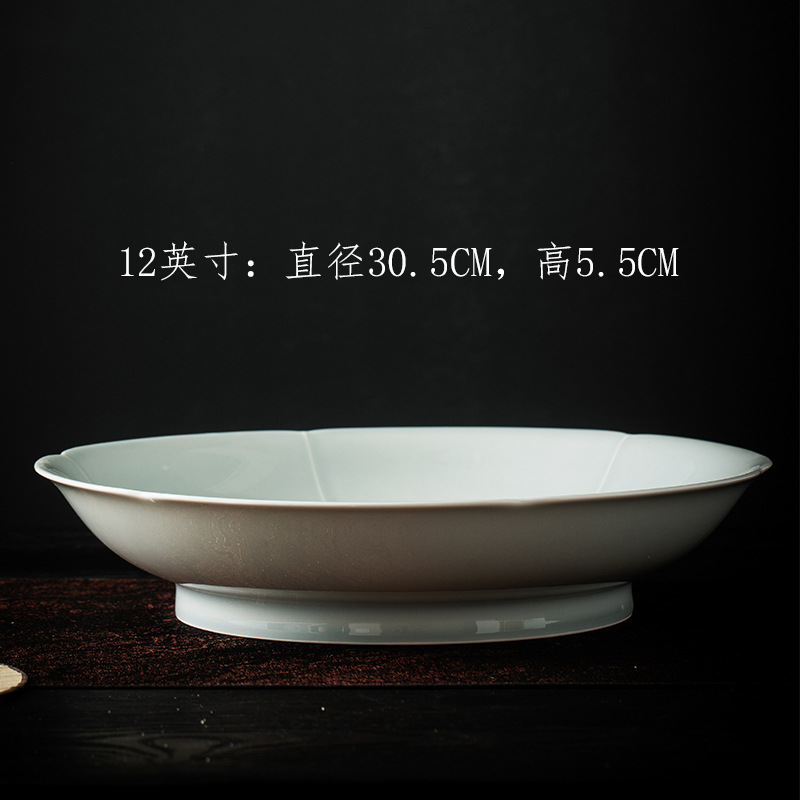 Tianqing 12inch 연꽃 깊은 접시