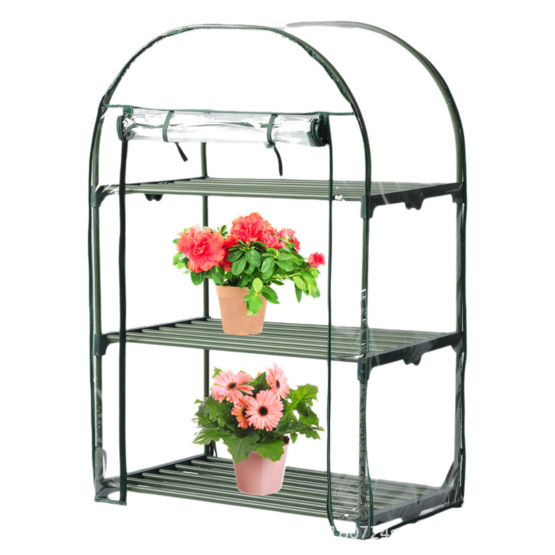 Rechtstreeks geleverd door de fabrikant, is de koepelvormige mini-kas met drie lagen geschikt voor tuinbloemenkassen, plantenpotten, enz._voghion.com