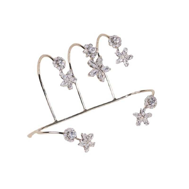 Cruz-frontera nueva pulsera de circón moda de alta calidad en forma de flor pulsera abierta accesorios personalizados pulsera