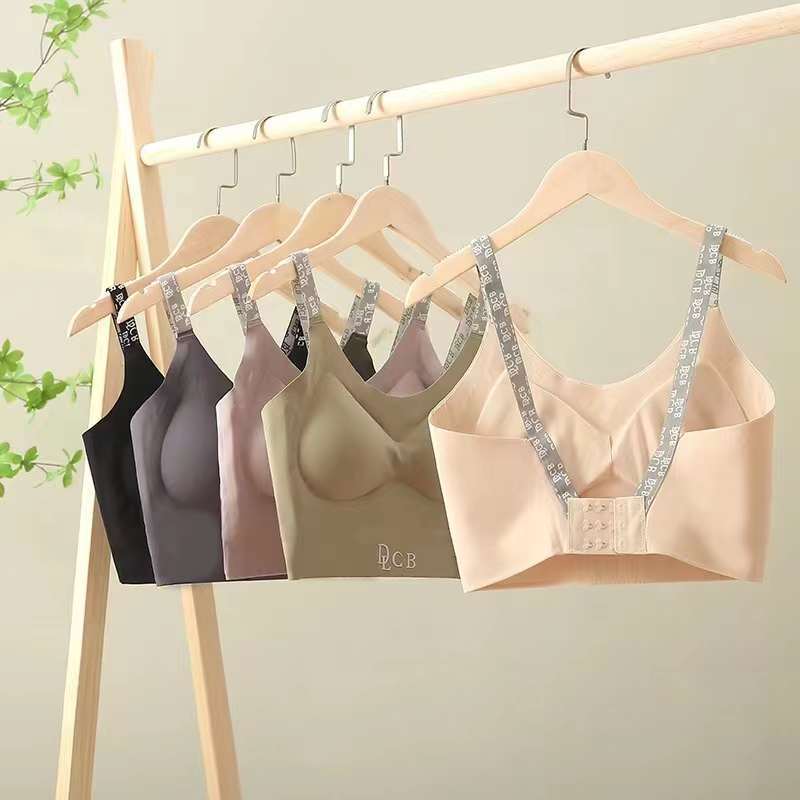 Nueva taza de látex alta calidad belleza espalda chaleco las mujeres sin hilos yoga sujetador ropa interior deportiva al por mayor