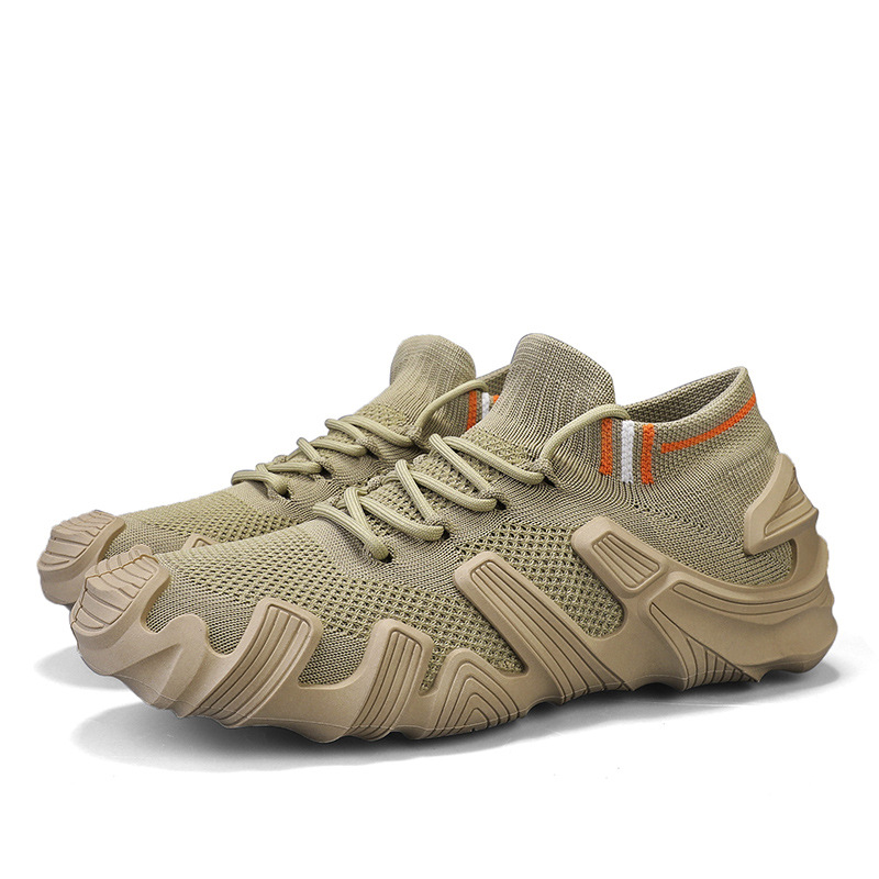 Primavera y verano zapatos textiles de hombre calcetines transpirables zapatos deportivos casuales para hombres 2025 zapatos de moda para estudiantes