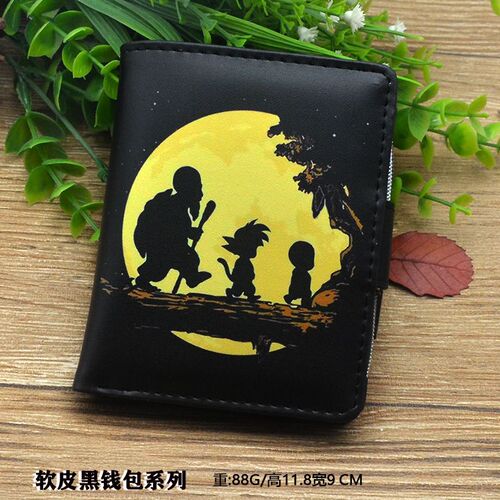 Summary 1 Soft leather] High-quality supply of anime and game peripherals. Black wallet student gifts. Order one with a picture.