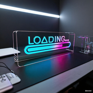 New 3D magic LED neon RGB dynamic light effect game loading mirror neon electric competition room atmosphere light