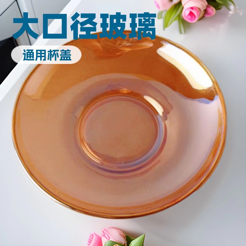 high quality Color Electroplated Transparent Glass Plate light gray Amber Household Fruit Plate Hotel Restaurant Dinner Plate