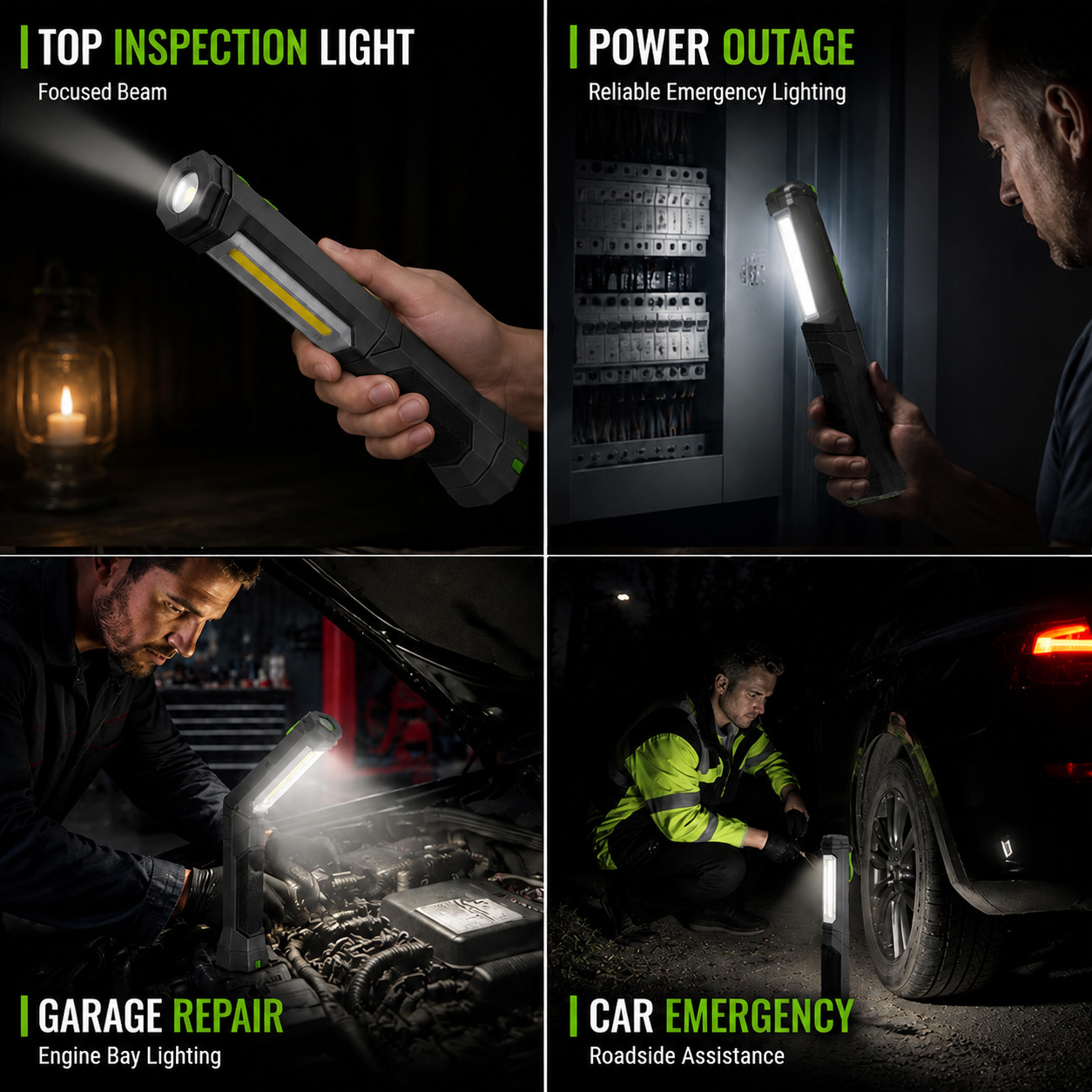 In-Stock 2026 New Model Led Car Repair Light Outdoor Emergency Car Repair Light Rechargeable Magnetic Cob Car Work Light