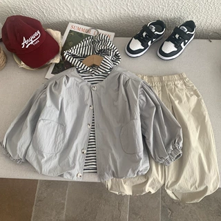 男童春秋套装2026新款韩版儿童秋装马甲三件套宝宝男孩酷帅衣服潮