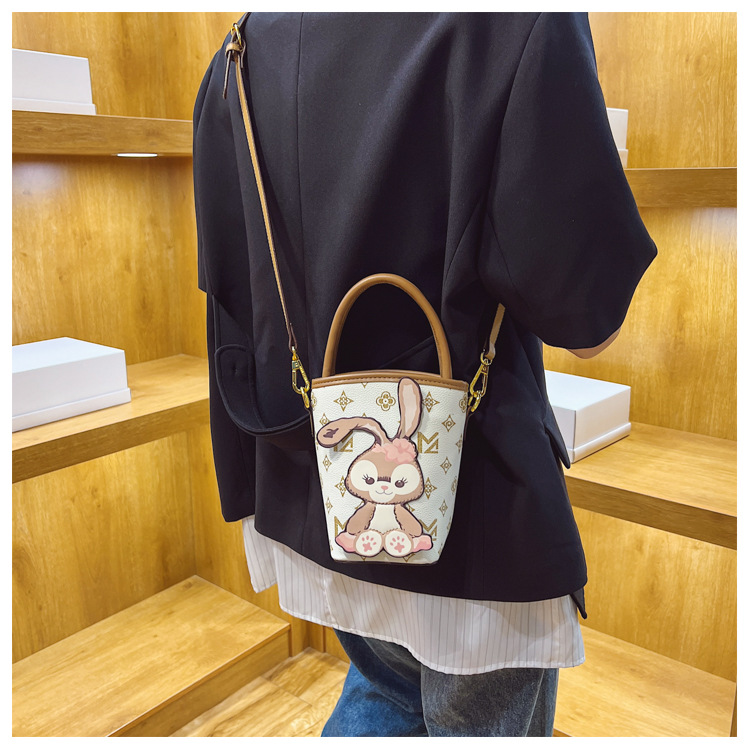 Fashion bucket bag for women 2023 spring new versatile cute rabbit bag high-end casual shoulder crossbody bag_voghion.com