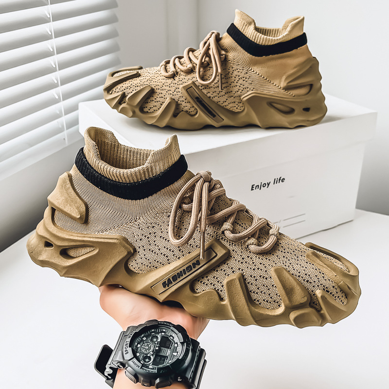 Zapatos de hombre de caña alta primavera nueva tendencia deportiva casual retro británico todo-fósforo zapatos de herramientas transpirables