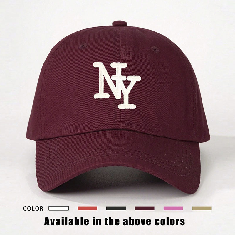 Gorra de béisbol NY bordada, gorra de ocio de protección solar al aire libre, adecuada para niños y niñas, viajes de primavera y otoño, sombrero para el sol de vacaciones junto al mar