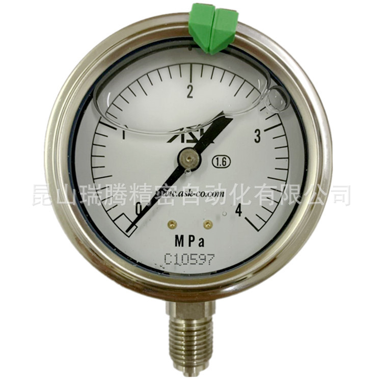 原装ASK不锈钢压力表OSG-AT-G1/4-60x4MPa