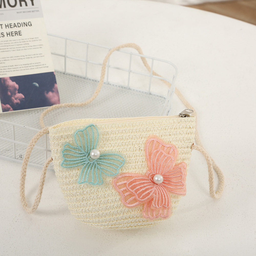 Summer Season Girl'S Gender Girl's Cartoon Style Cute Flower Straw Hat