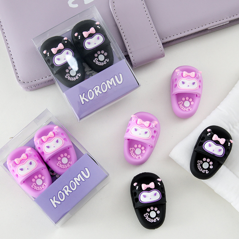 Caricatura zapatillas frescas borradoras de forma creativa lápiz para alterar y borrar artículos de papelería para estudiantes de primaria