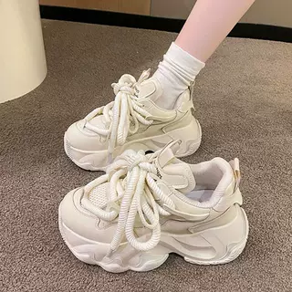 网红超火老爹鞋女2025春季新款ins厚底小白鞋透气百搭运动休闲鞋