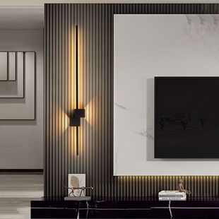 New Style Minimalist Wall Lamp Nordic Internet Celebrity Living Room Background Wall Grille Lamp Modern Simple Bedroom Bedside Lamp