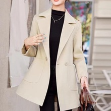 毛呢外套女秋冬中长款风衣2025新款小个子今年流行洋气的呢子大衣