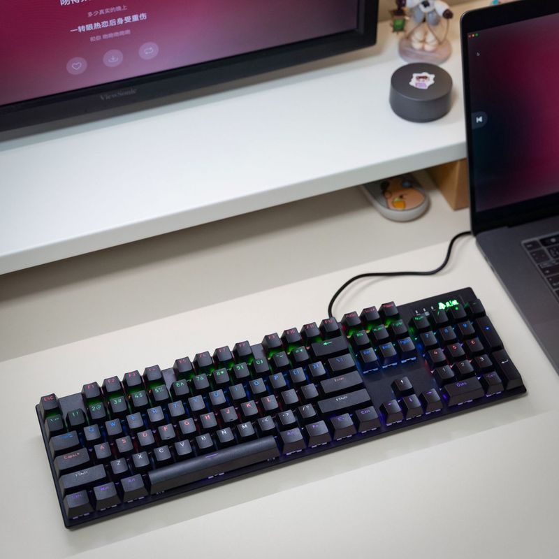 特別オファー卸売クロスボーダースポット Amazon Lingkey リアルメカニカルキーボード有線 87/104 キー発光緑紅茶軸|undefined
