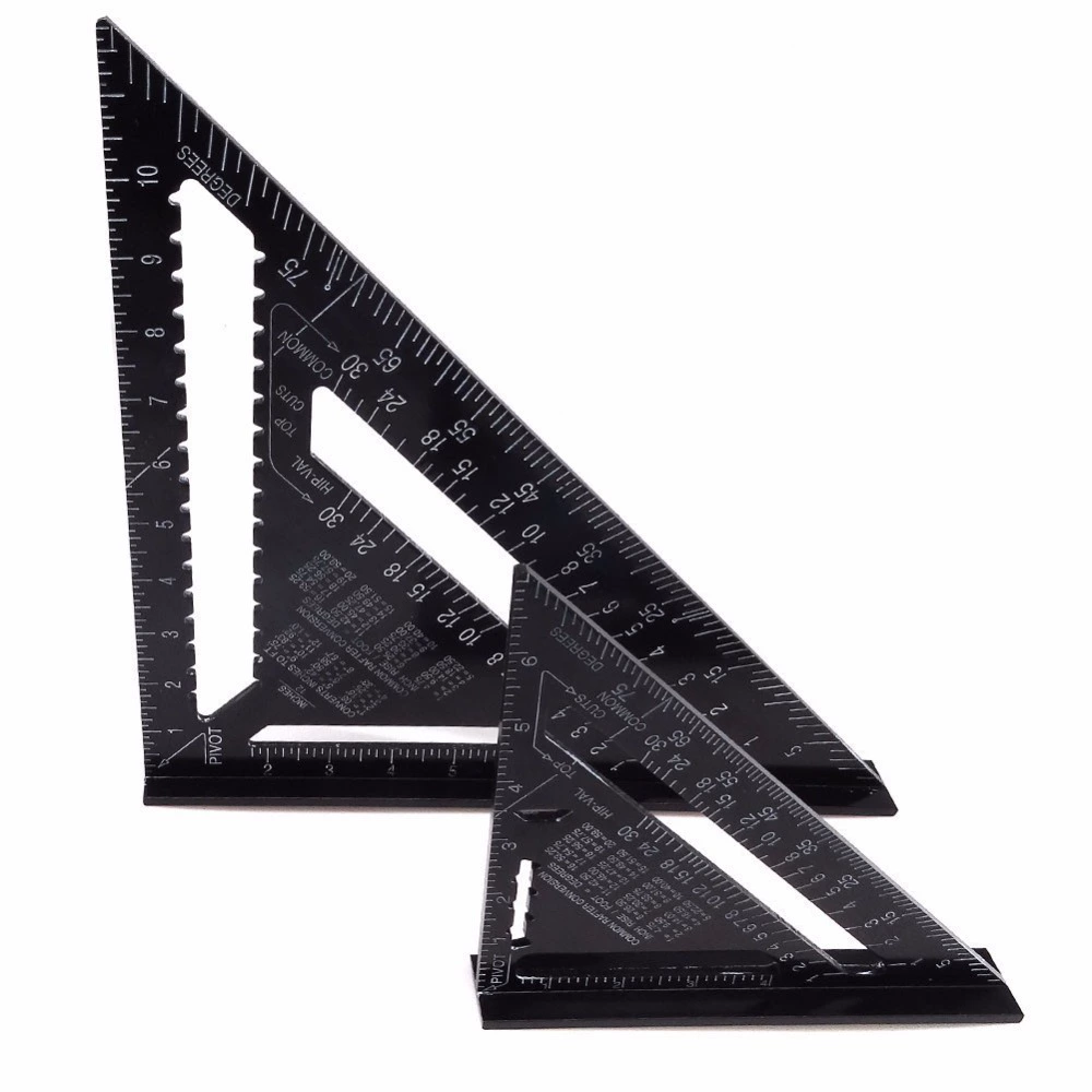 WM7 -inch public British -made aluminum profile Black oxidation triangular board 90 degrees 45 degrees triangular ruler right angle