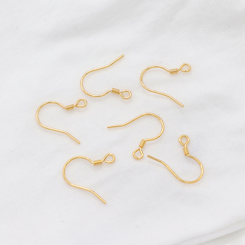 Zhongxing S925 silver simple earrings accessories ear hooks handmade earrings earrings semi-finished diy jewelry accessories wholesale