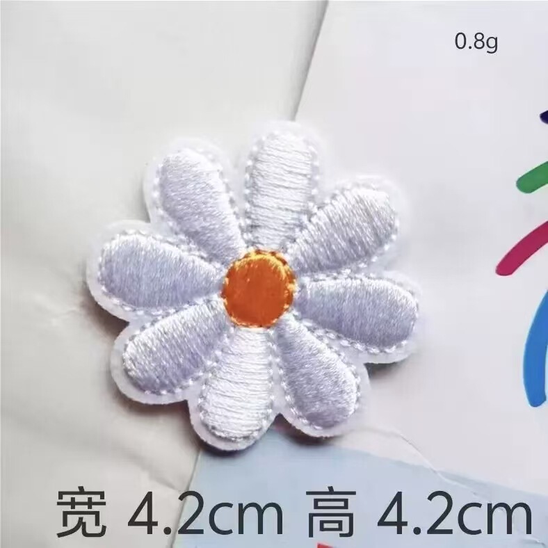 高品質の生地、絶妙な職人技、カラフルな小さな花のコンピュータ刺繍布ステッカー、DIY手作り装飾布ステッカー、国境を越えた卸売|undefined
