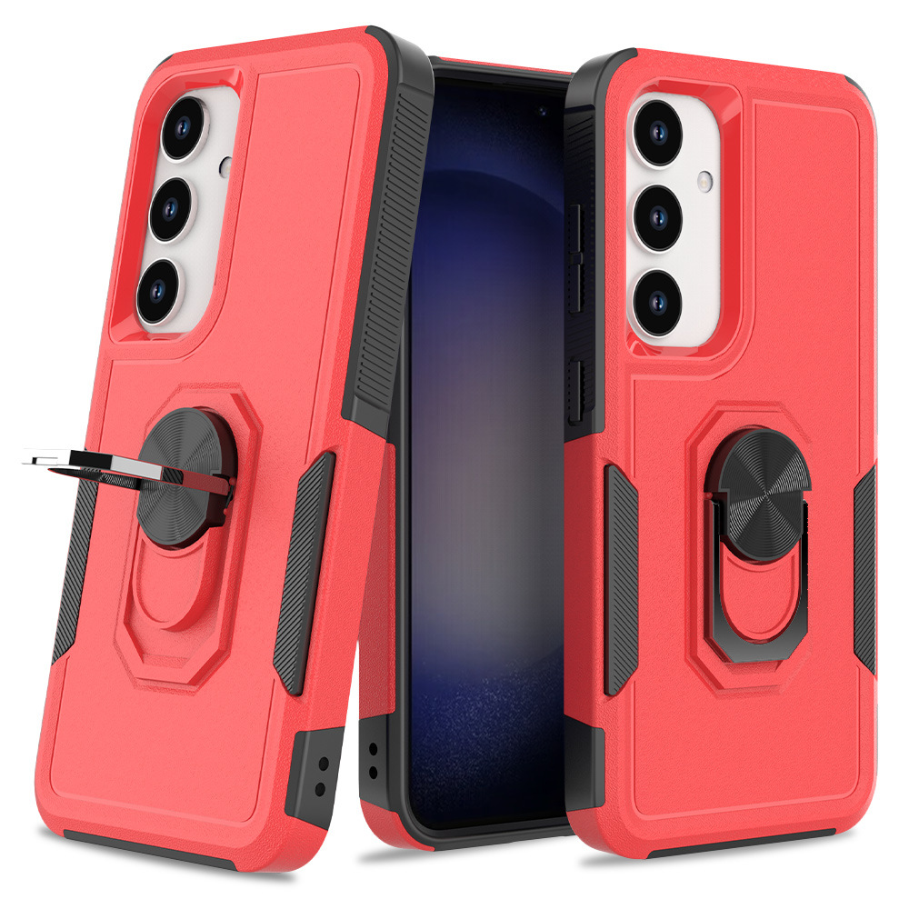 Adecuado para Samsung S24 anillo giratorio teléfono móvil Shell vela dos en uno teléfono móvil Shell PC + TPU nueva cubierta protectora