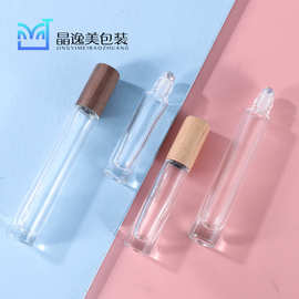 通用厚底滚珠瓶木盖香水瓶15ml喷雾瓶香水分装瓶胡桃木精油瓶