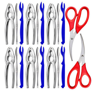 Cross Border Overseas Sale Seafood Tool Set Crab Tongs Stainless Steel Crab Spoon Shrimp Shear Hot Sale Kitchen Gadgets