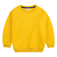 一件代发童装儿童圆领长袖纯色卫衣秋冬新款外贸批发可来图加图案