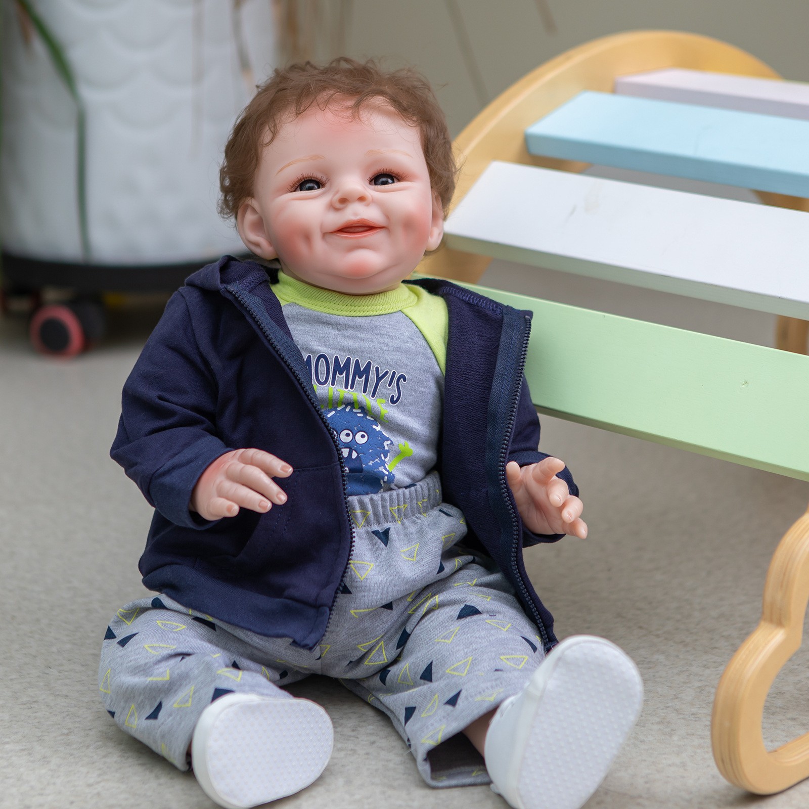 55CM Reborn Baby Shaya Boy simulación Baby Reborn Doll suministro de comercio electrónico transfronterizo nuevo