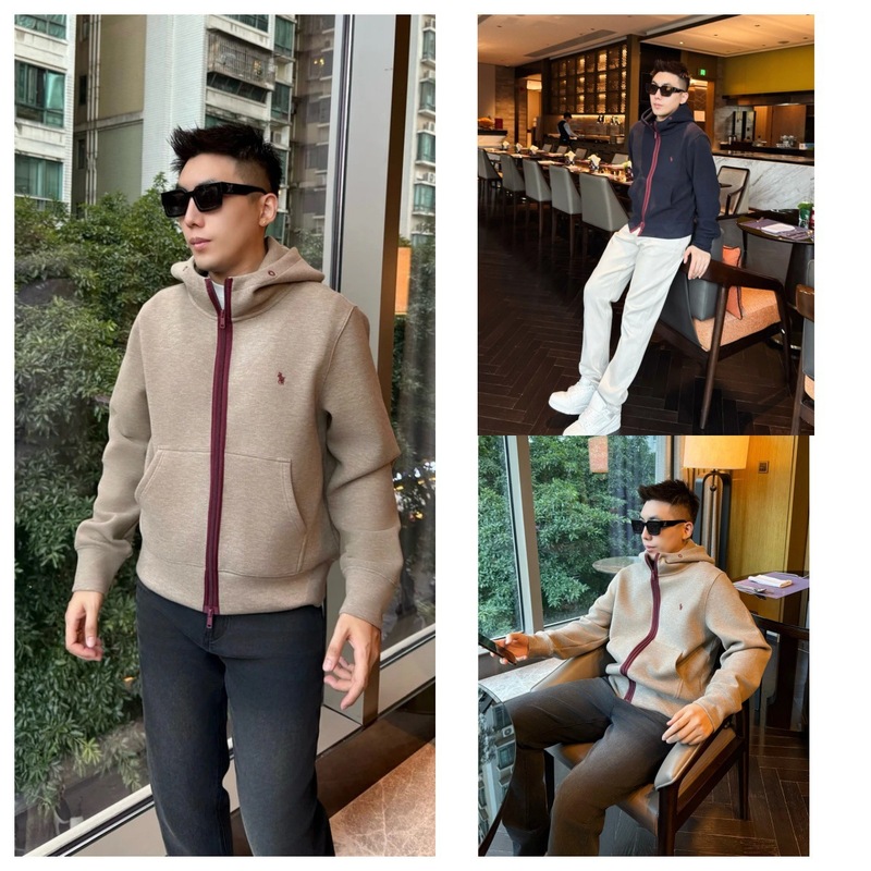 秋季新款潮流高品质男士休闲百搭时尚设计感图案刺绣连帽拉链卫衣|undefined