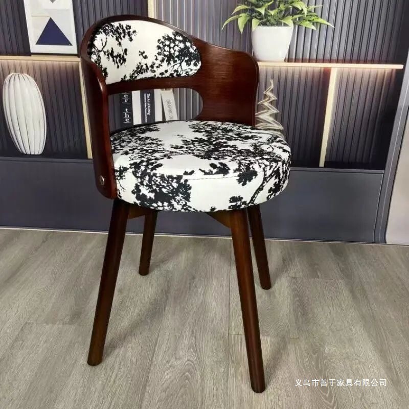 Desk Chair, Dressing Stool, Antique-Style Swivel Home-Use Solid Wood Chair, Vintage Dining Chair, Makeup Chair Desk Chair, Dressing Stool, Antique-Style Swivel Home-Use Solid Wood Chair, Vintage Dining Chair, Makeup Chair