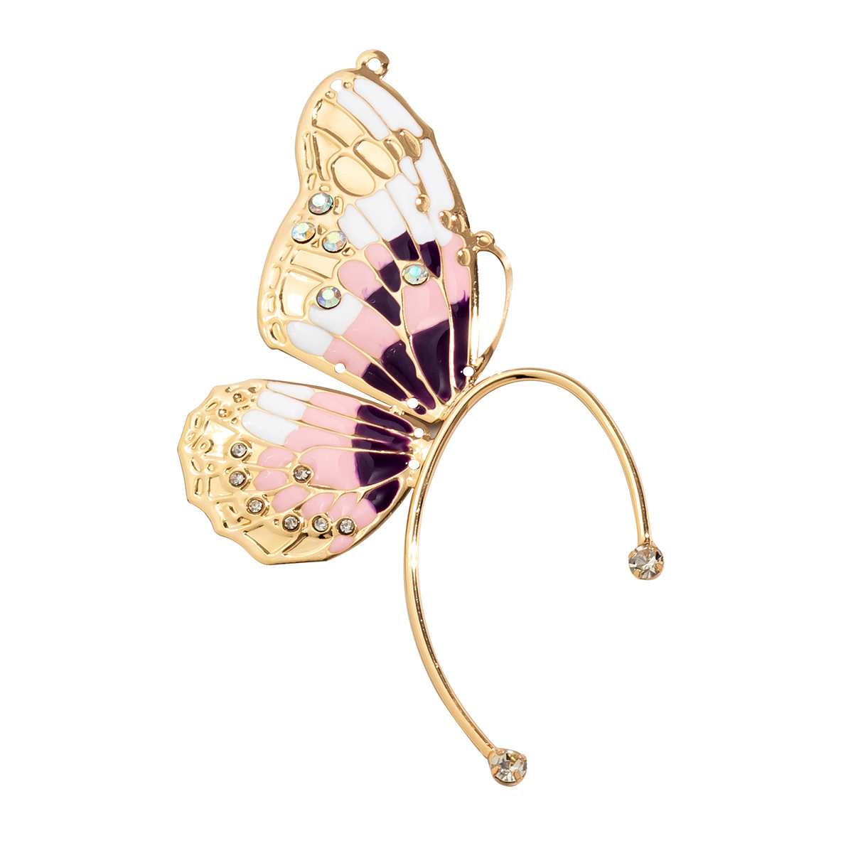1 Piece Elegant Sweet Butterfly Plating Iron Rhinestones Ear Cuffs display picture 37