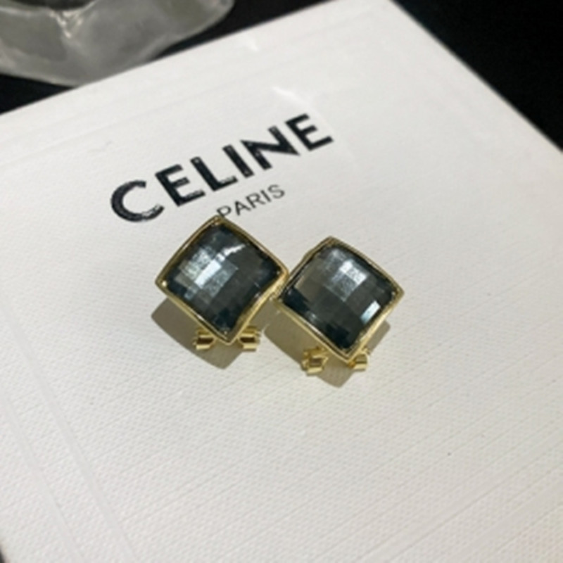 S925 aguja de plata Corea del Sur geométrico cuadrado pendientes simple elegante moda Luz de lujo de alta gama diseño oído studs joyería del oído