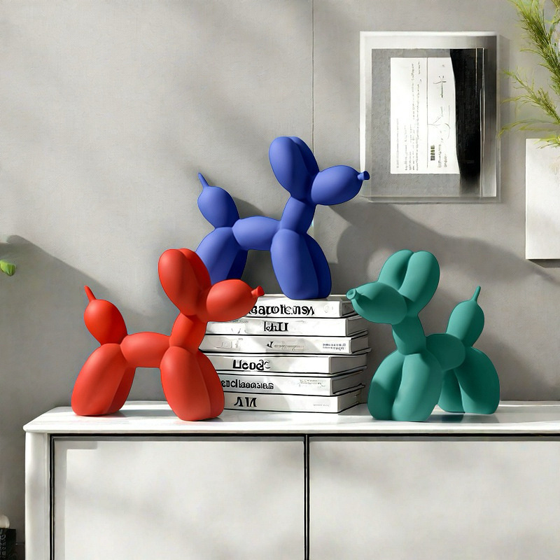 Nordic Creative Blow Dog Ornaments Modern Simple Home Living Room Entrance Decorations Resin Crafts Nordic Creative Blow Dog Ornaments Modern Simple Home Living Room Entrance Decorations Resin Crafts