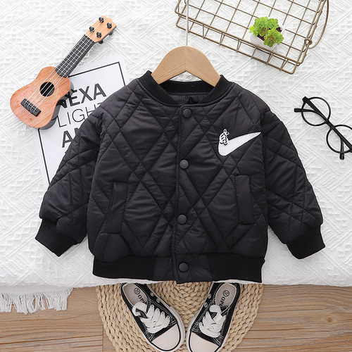Children's Korean-style baseball suit  new cotton-lined thick autumn and winter unisex children's cotton jacket outerwear trendy dropshipping