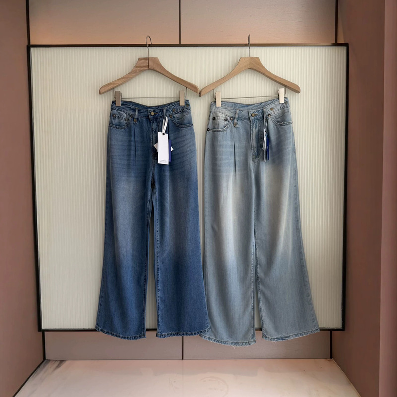 Trendy Alternative to Celebrity Song Qian's Style: New Summer R13 Cool-Touch Ultra-Thin Lyocell Wide-Leg Jeans Trendy Alternative to Celebrity Song Qian's Style: New Summer R13 Cool-Touch Ultra-Thin Lyocell Wide-Leg Jeans