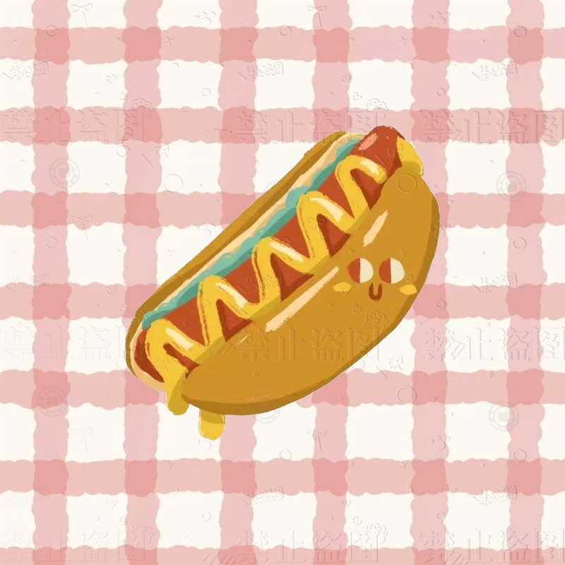 Cartoon Acrylic Food Burger Double-Sided PP Clip Creative Handnote Clip Plastic Folder Student Book Clip Anime Clip