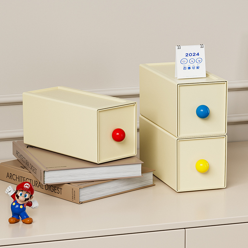 La Caja de almacenamiento de escritorio de oficina de dopamina se puede superponer para almacenar armarios, papelería, estudiantes, cajones cuadrados y cajas de acabado.